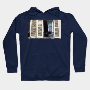 Paris Apartment Window and Shutters Hoodie